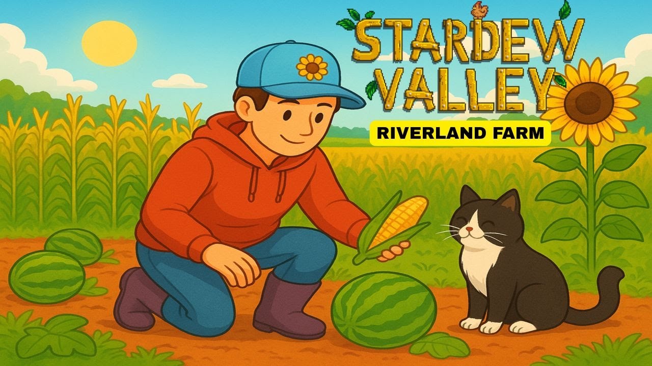 Stardew Valley Replay — Slow Living Farming on Riverland Farm 🌾 — Summer Year 3