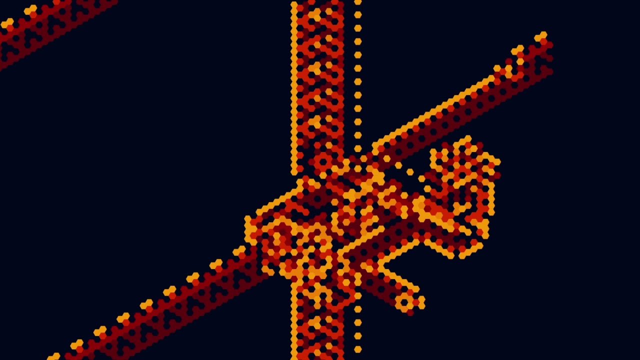 Hexagonal Langton's Ant   L2L2L2RRR