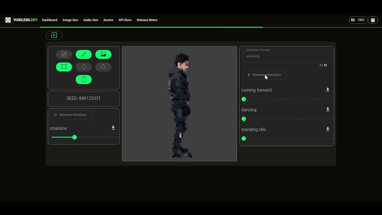Generate AI Sprite Sheet Animations