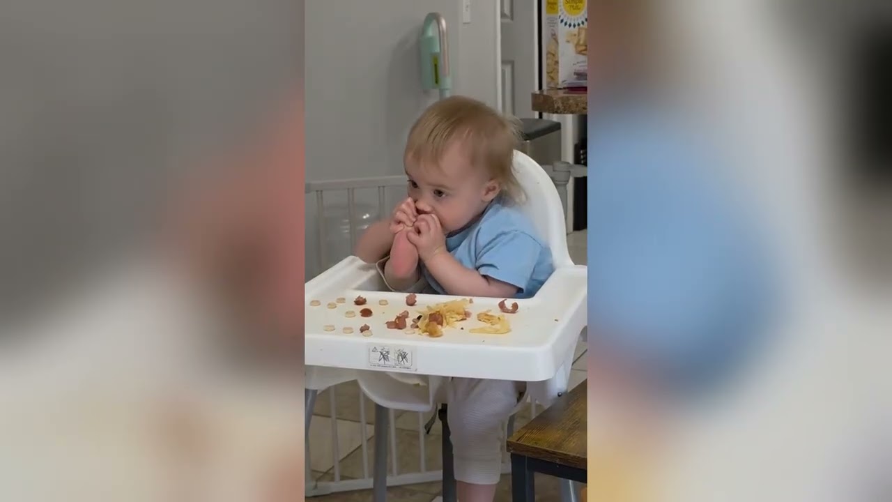 Toddler Eats Food From His Feet - 1681122