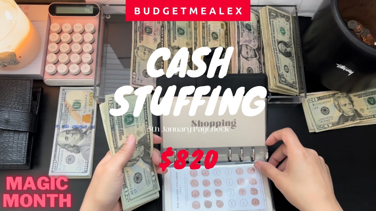 Magic Month Cash Envelope Stuffing | $820 | January Paycheck #5 | Dave Ramsey Inspired