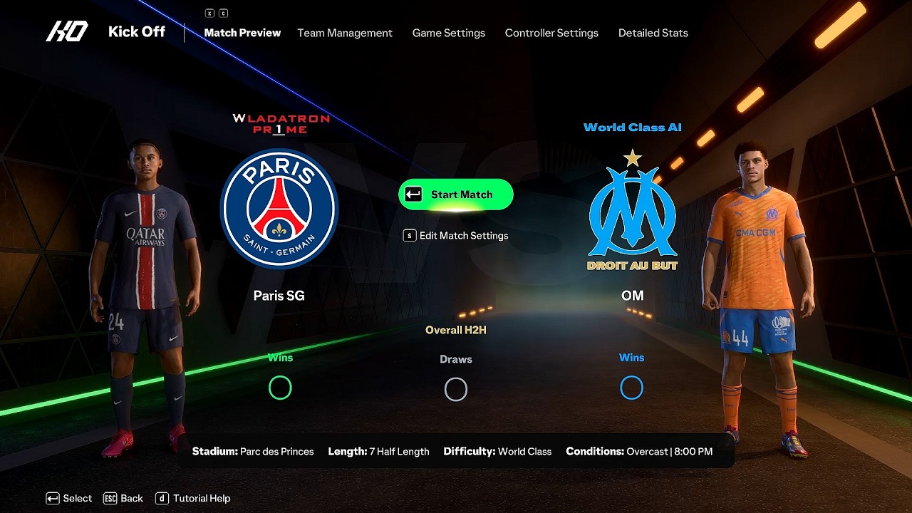 ⚽ EA Sports FC 25 | Paris SG 🆚 O. Marseille | Ligue 1️⃣ - Round 21 (7' World Class Ai) [RX 6600 🦅]