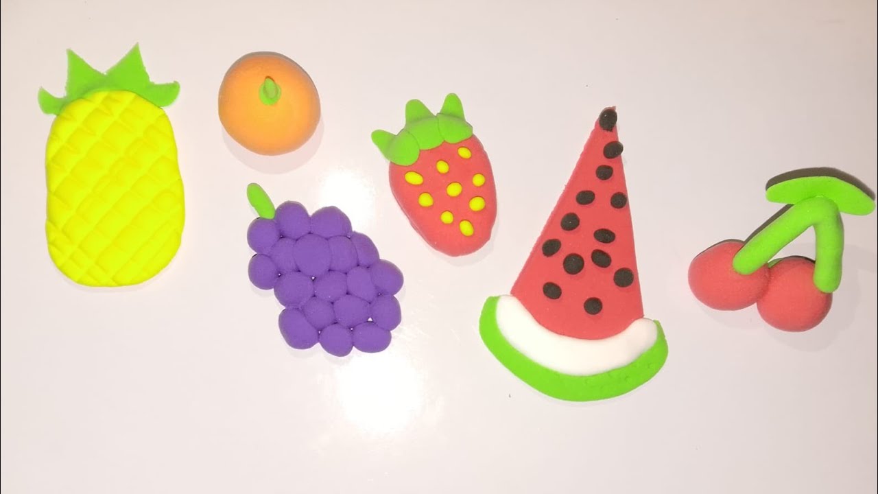 Diy Miniature Fruits Part-1 | How to make polymer clay Fruits | clay art for kids