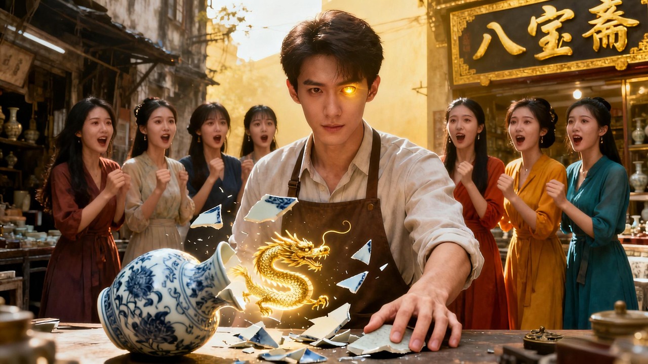 古董店學徒打破花瓶喜提透視神眼，贗品假貨統統無處遁形#短劇