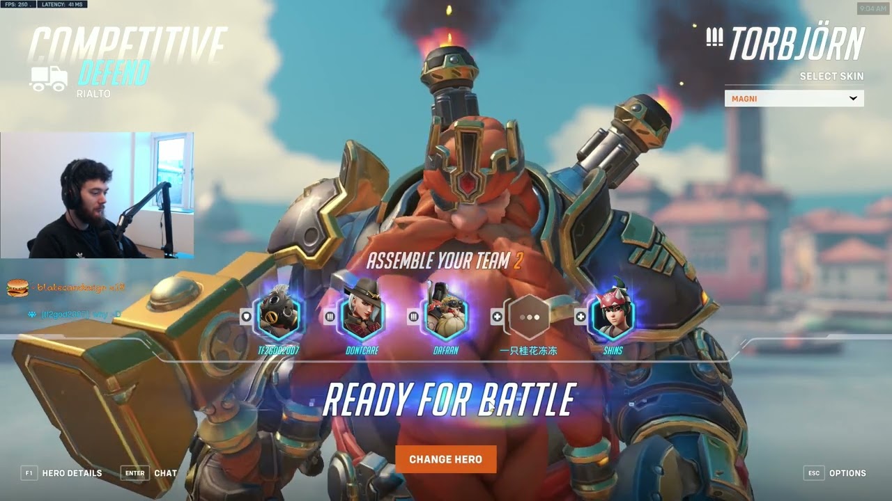 DAFRAN TOP 500 TORBJORN GAMEPLAY ON RIALTO! [ OVERWATCH 2 SEASON 2 ]