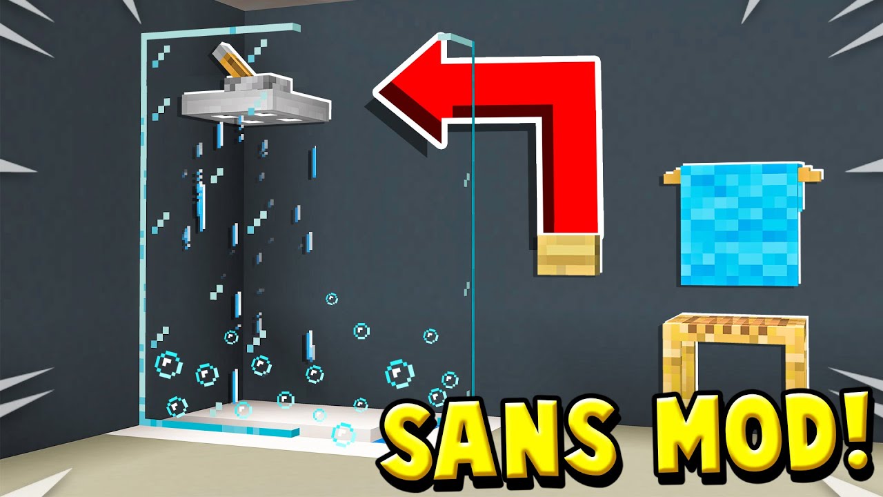 COMMENT FAIRE UNE DOUCHE ULTRA RÉALISTE DANS MINECRAFT !