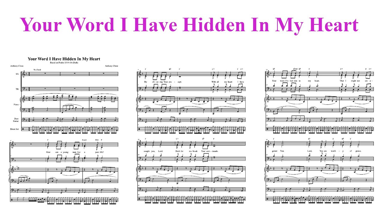 Your Word I Have Hidden In My Heart   (Overhead Projection Backing Vocal)