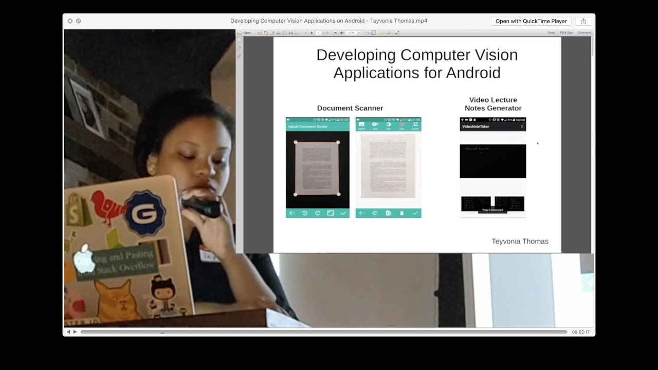 Developing Computer Vision Applications on Android - Teyvonia Thomas