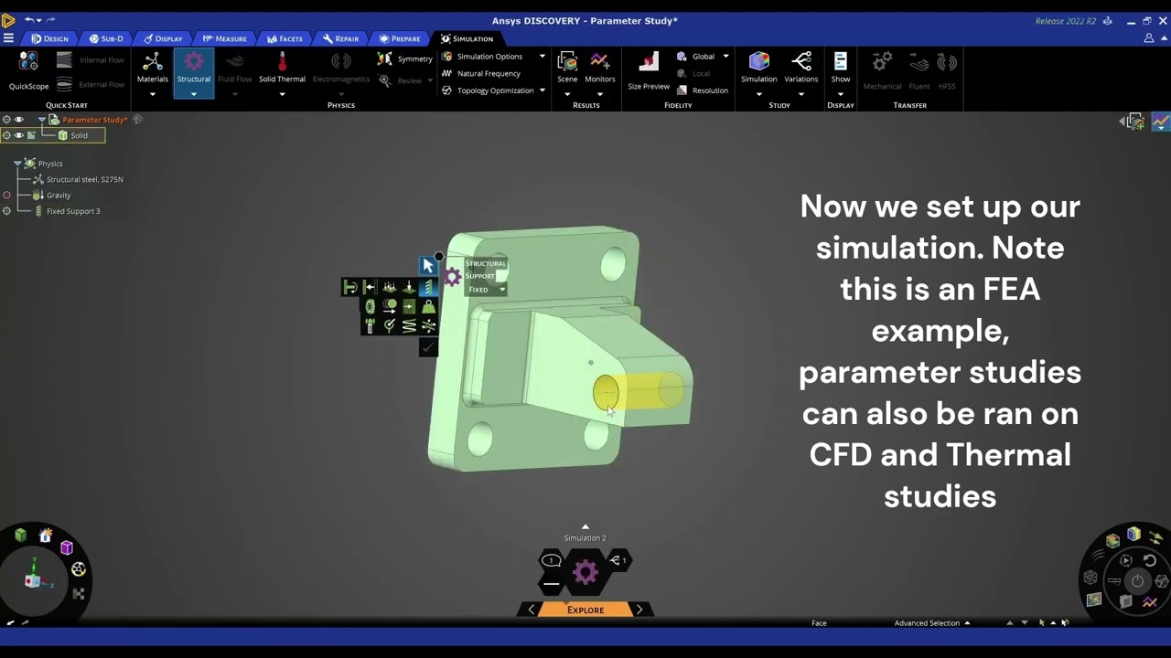 Ansys Discovery - Design Exploration using Parameter Studies