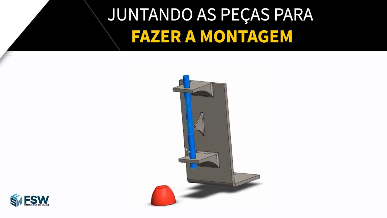 JUNTANDO AS PEÇAS PARA FAZER UMA MONTAGEM | SOLIDWORKS | ALLAN ASSAD
