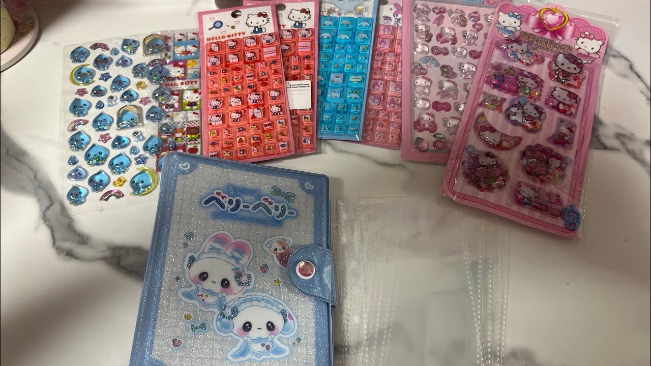 【作業用動画】シール帳にシールを貼っていく♡