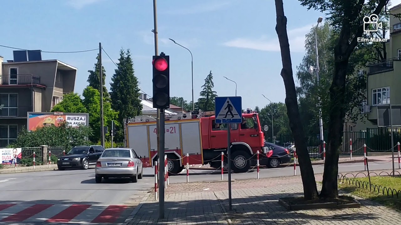 Gwałtowne burze nad Jasłem 27,28.06.2020r przejazdy alarmowe PSP i OSP