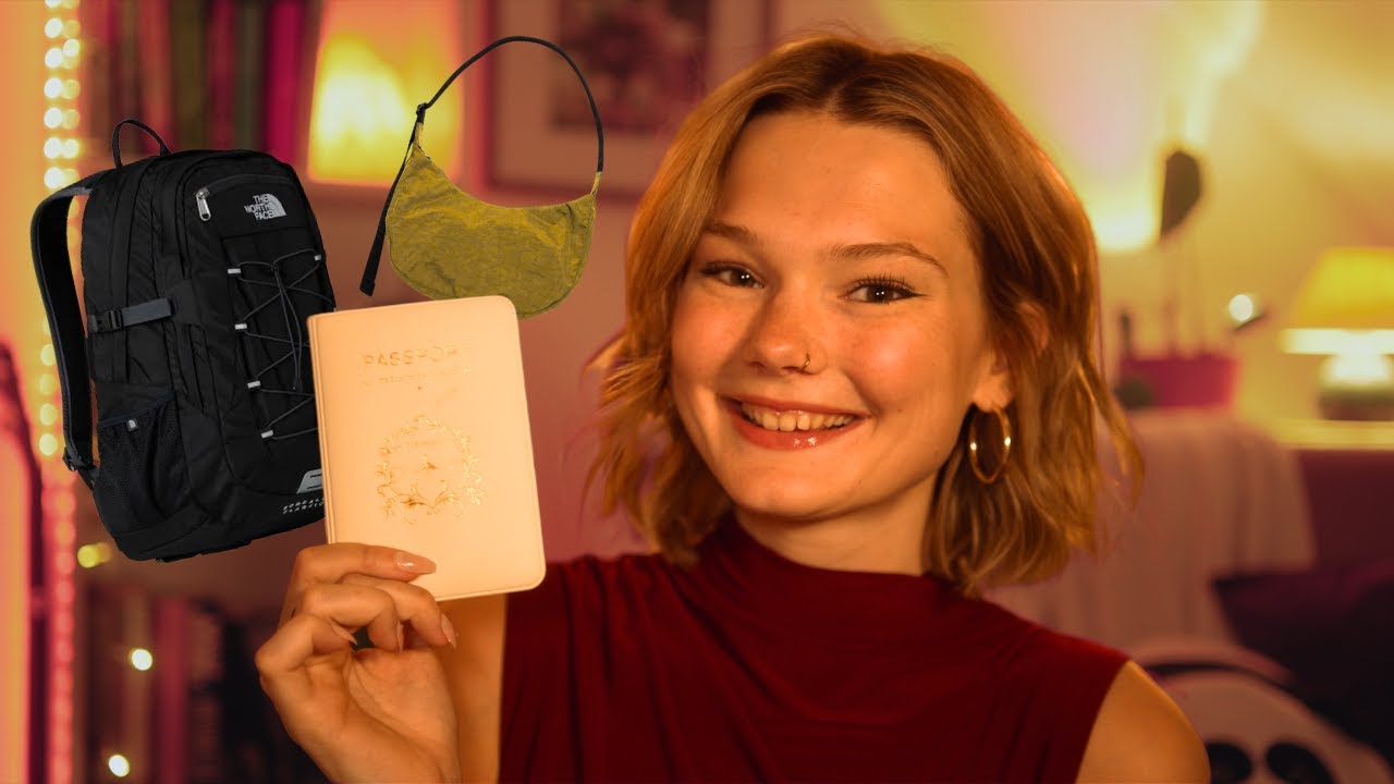 ASMR what's in my bag (travel edition!) ✈️ 🌄✨