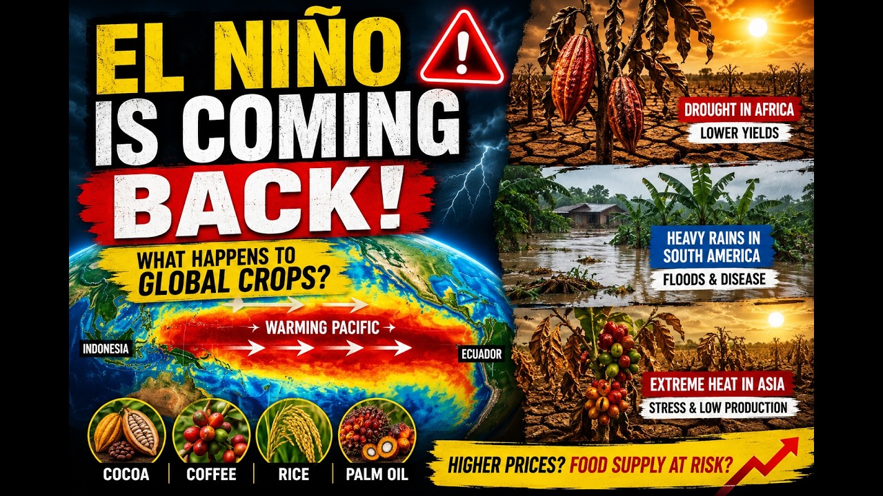 El Ni&ntilde;o 2026: How Rising Pacific Temperatures Could Impact Cocoa, Coffee & Global Food Prices