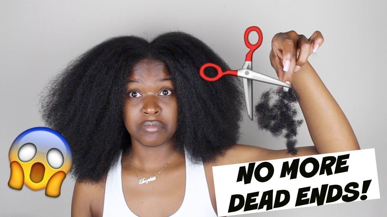 HOW TO BLOW OUT And TRIM Your NATURAL HAIR (TYPE 4 hair)