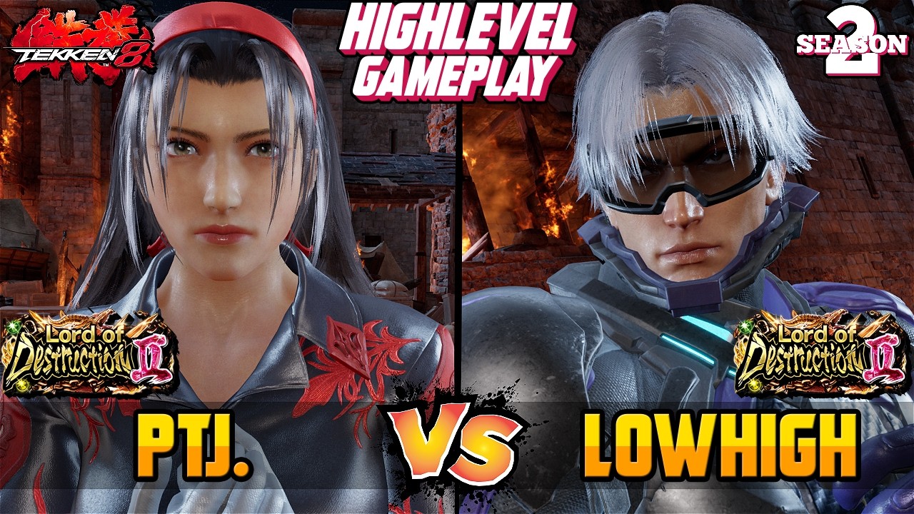 T8 – PTJ (Jun Kazama) vs LOWHIGH (LEE) – Tekken 8 High Level Gameplay