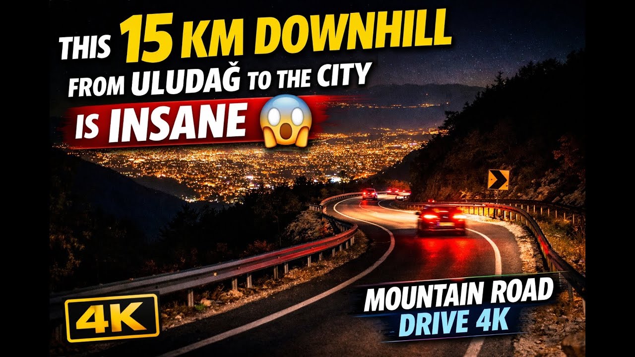 his 15 KM Downhill from Uludağ to the City Is INSANE 😱 | Mountain Road Drive 4K