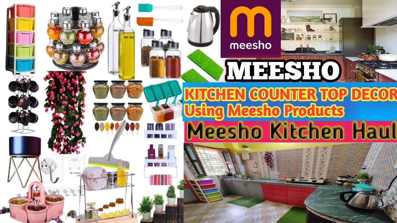 *Huge* Meesho Haul | Kitchen Counter Top Organizations & Decor Product | Meesho Haul | Kitchen decor