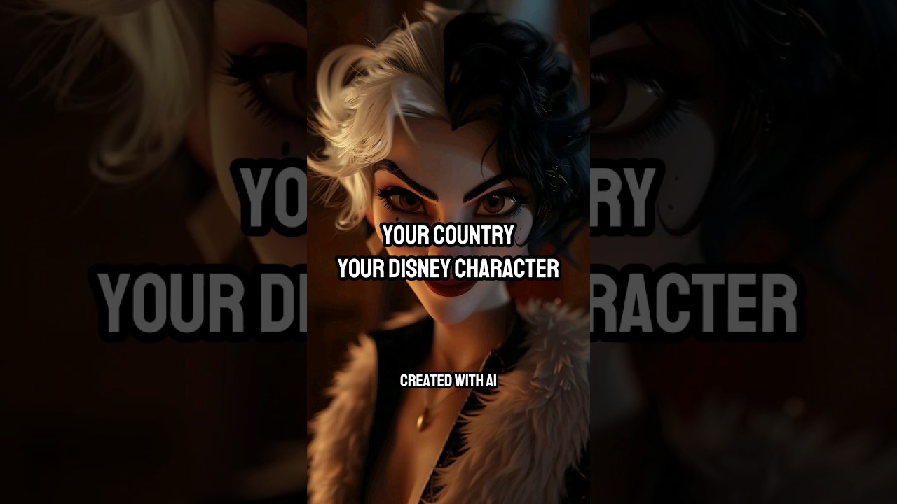 AI created Your Country Your Disney Character! #shorts #aiart #disney