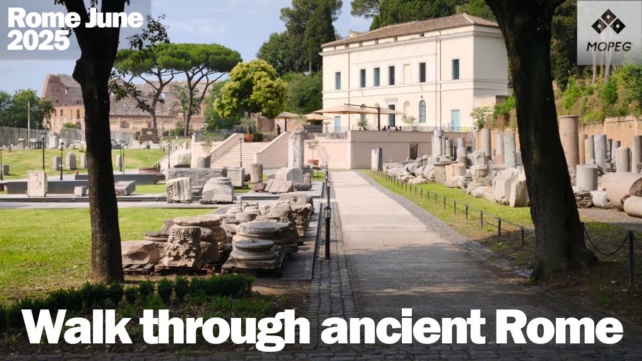Passeggiata tra Storia e Natura: dal Parco Archeologico del Celio a Villa Celimontana. Roma 4K 50fps