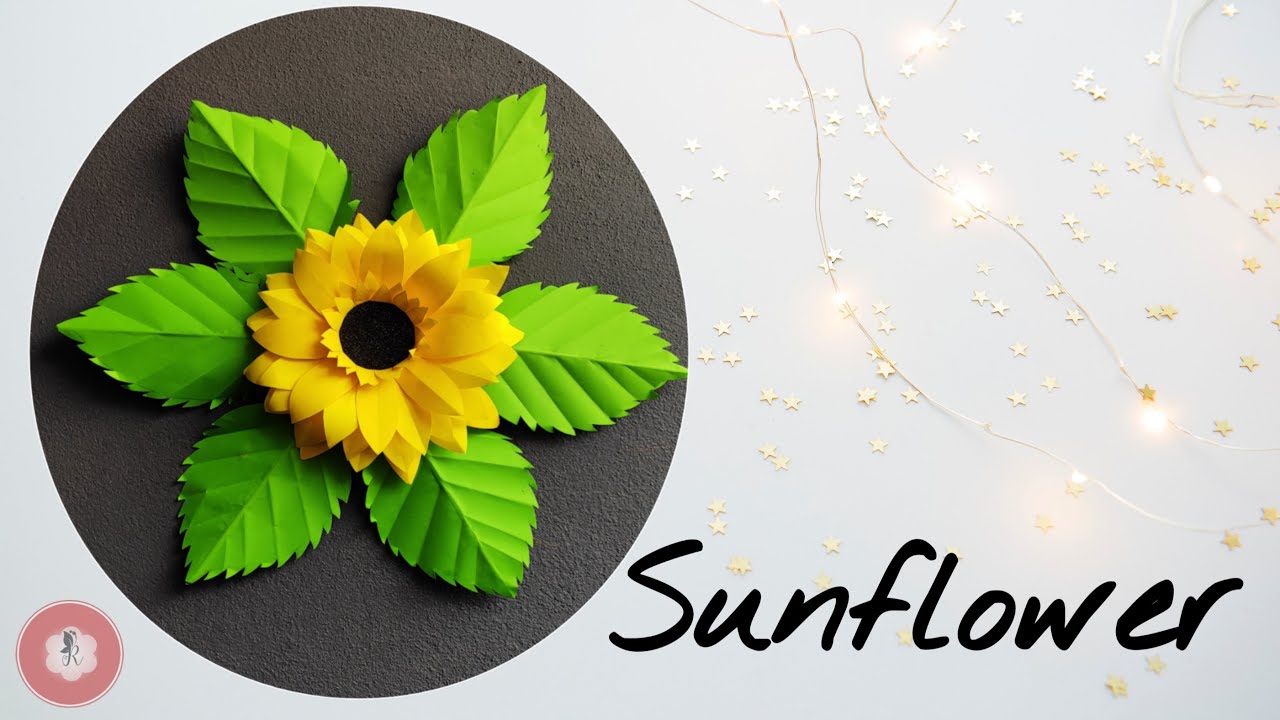 How to make easy paper sunflower | room decor | Sunflower|