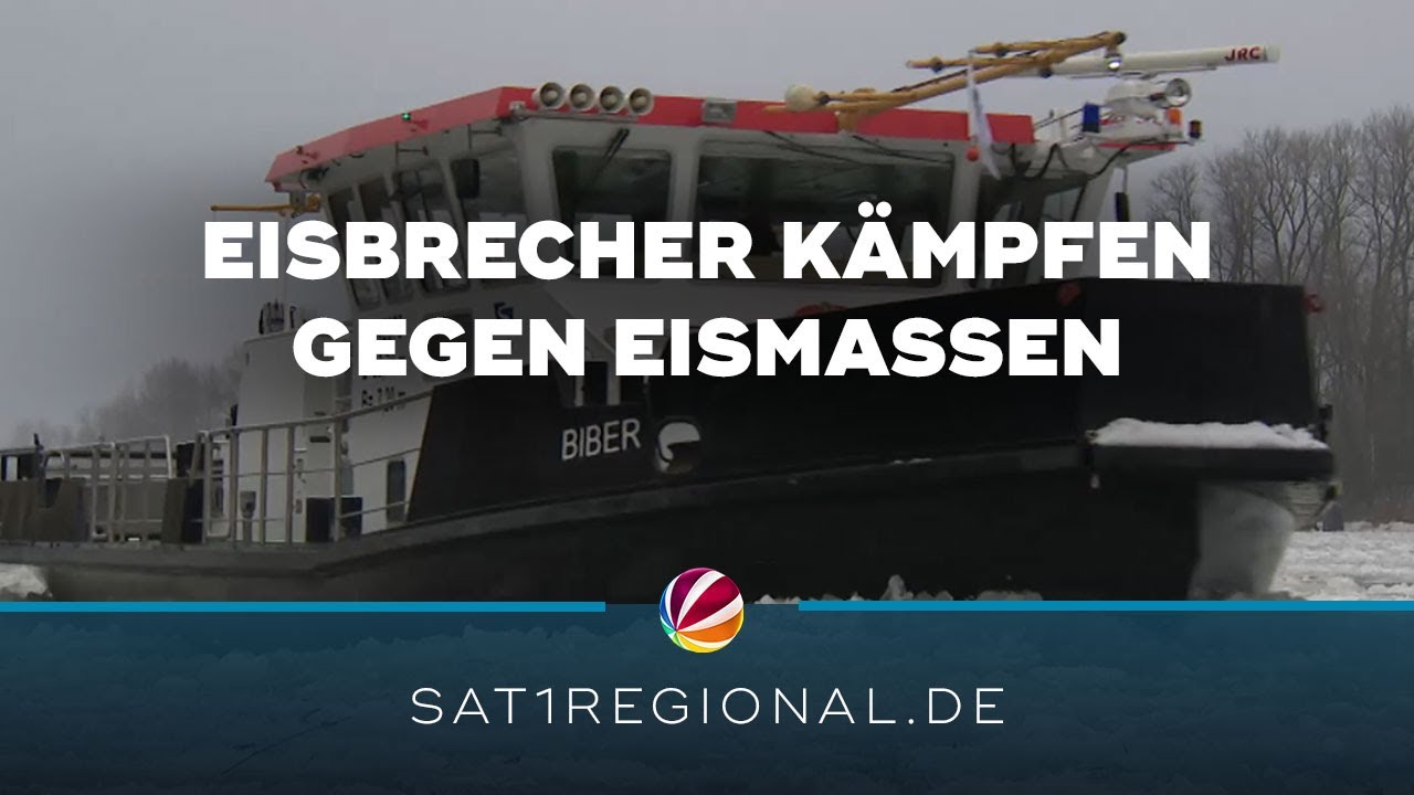 Eisbrecher kommen auf der Elbe an ihre Grenzen
