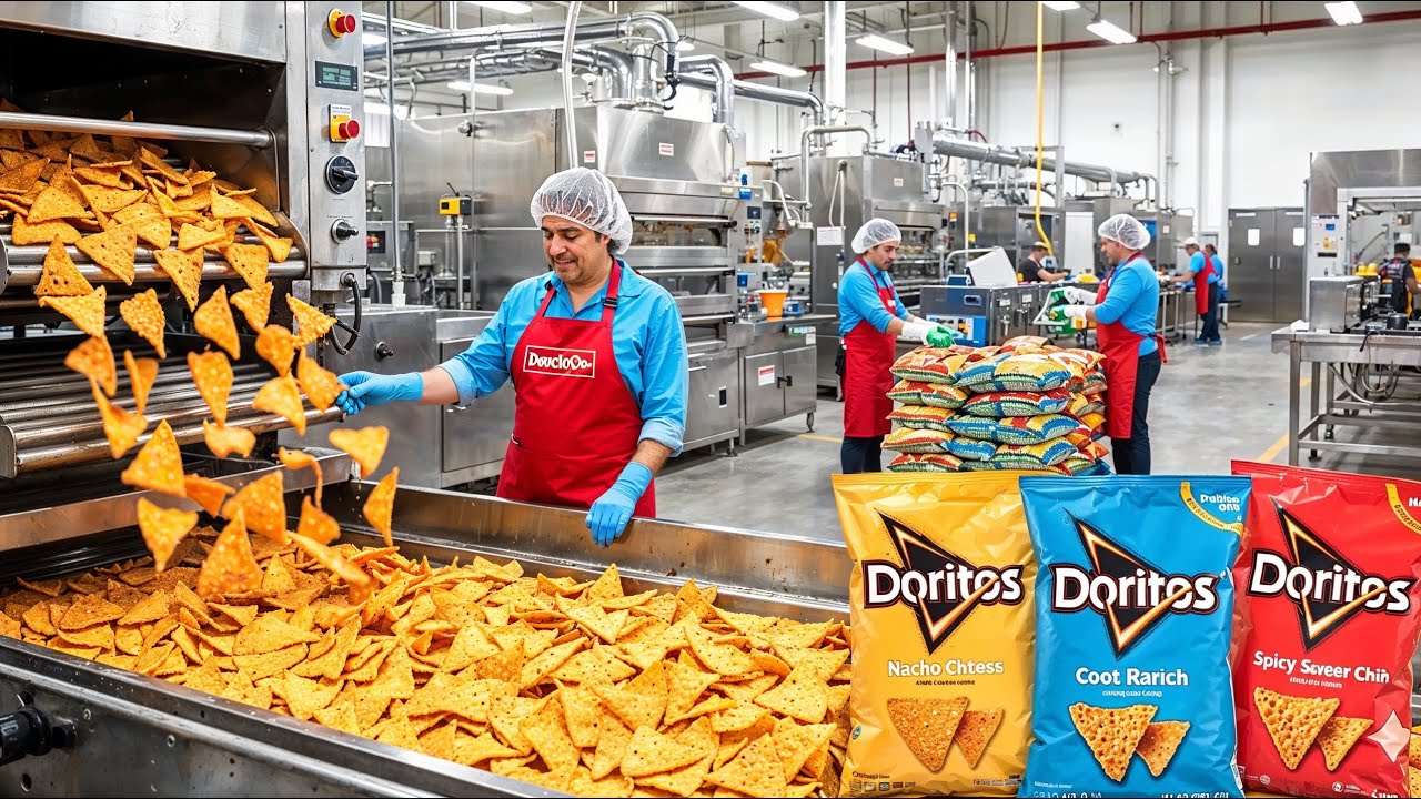 Внутри фабрики Doritos: от кукурузы до самых популярных чипсов в мире (полный процесс)