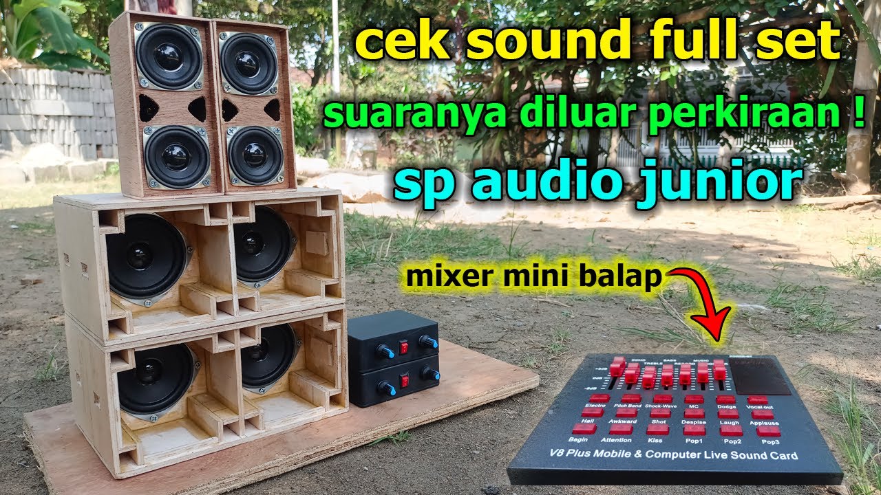 CEK SOUND FULL SET MINIATUR SOUND SYSTEM SP AUDIO JUNIOR SPEK 3 INCH