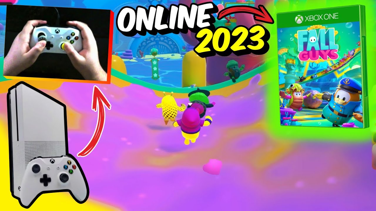 Jogando FALL GUYS Online no XBOX ONE S em 2023! (GamePlay Multiplayer Teste)
