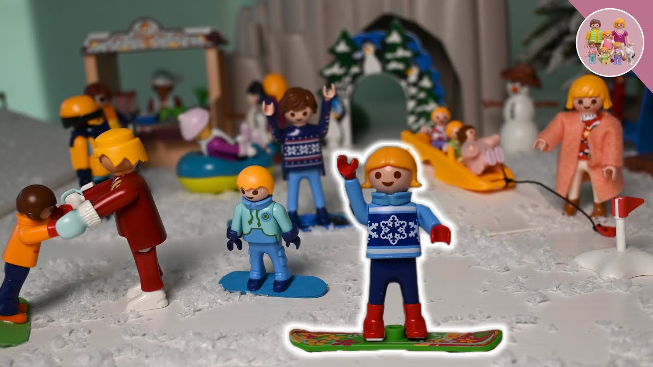 Skiurlaub 2025// Lena lernt Snowboarden// Playmobil Film deutsch