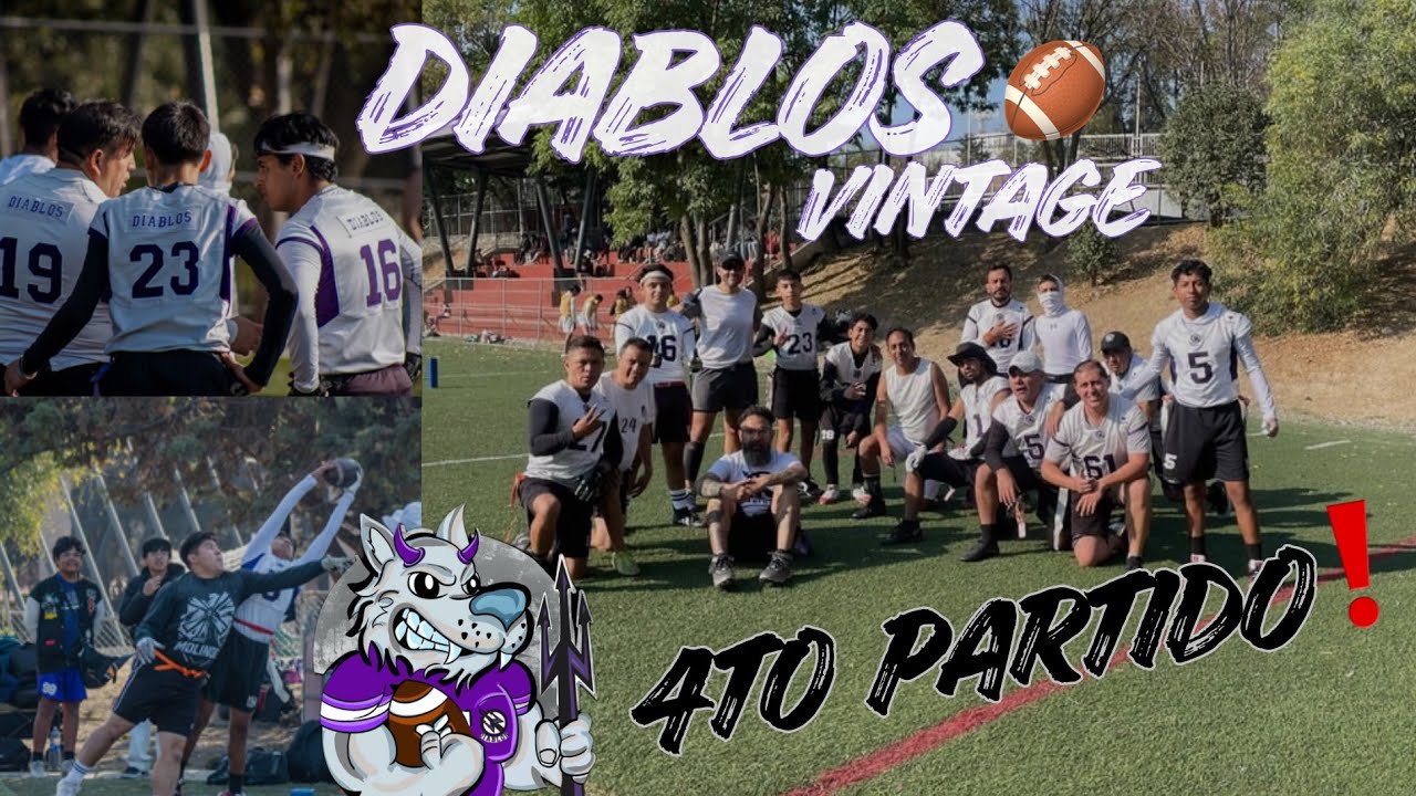 Diablos Vintage 😈🏈 | 4to partido |       #deporte #tochobandera 