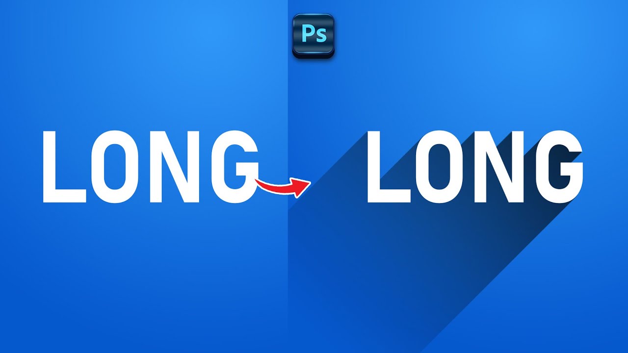 How to Create Long Shadow Effect in adobe Photoshop