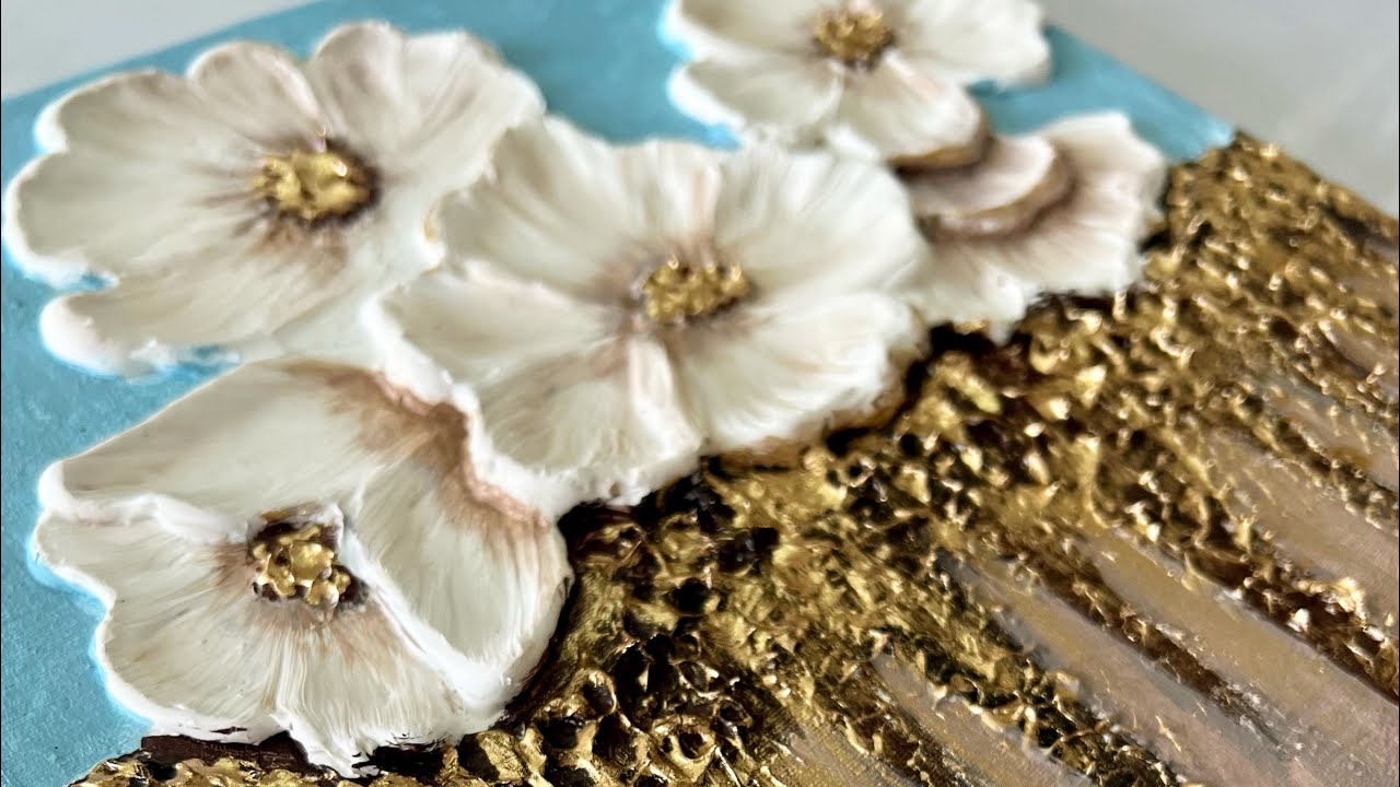 1038-Learn the art of 3D flower painting with me!!!