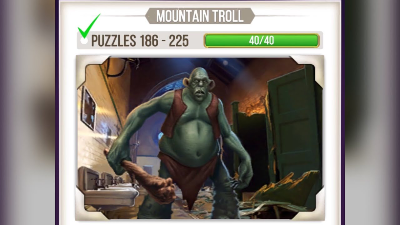 #9 Mountain Troll - โทรลล์ภูเขา || Harry Potter: Puzzles & Spells