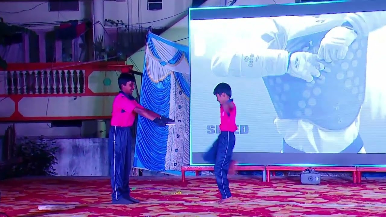 Taekwondo perfomance by Sarvothomukha International Public School Students | SIPS |