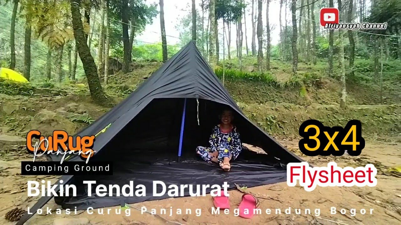 bikin Tenda Darurat pakai Flysheet 3x4