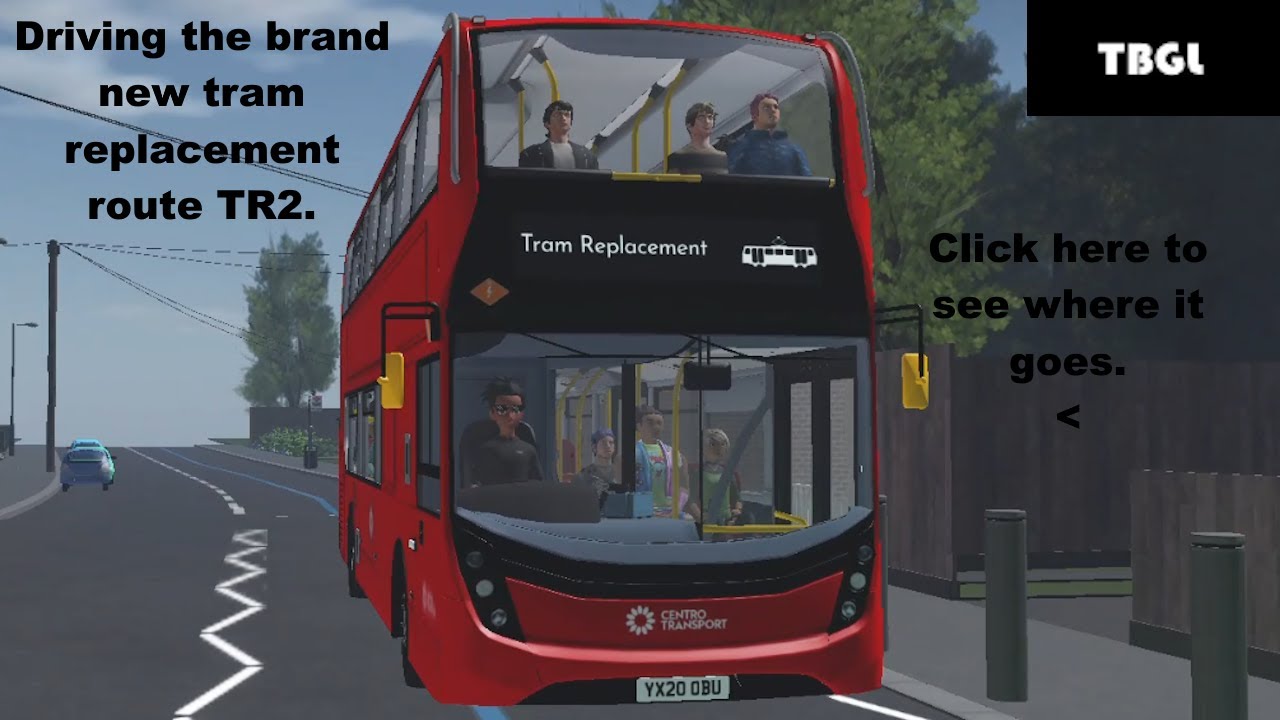 Driving the brand new tram replacement route TR2 from West Croydon to Elmers End in Roblox CR