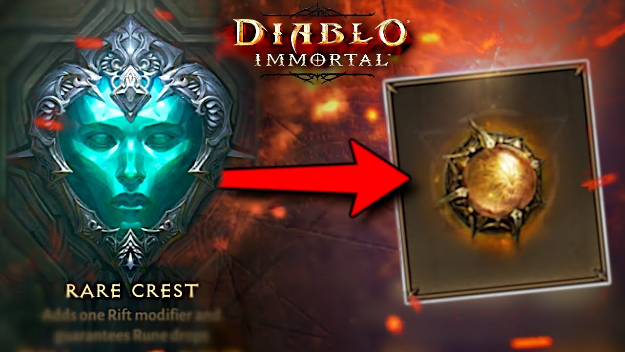 Rare Crests = Legendary Gems - Diablo Immortal