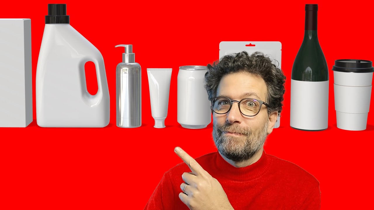 DISEÑO de ENVASES y empaques en 3D 👌 sin saber nada de 3D (Packaging)
