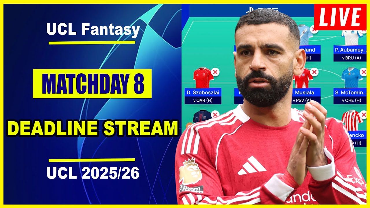 UCL Fantasy Matchday 8: DEADLINE STREAM | Live Q&A | Champions League Fantasy Tips 2025/26