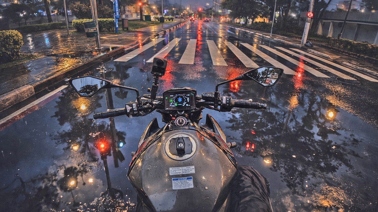 Testando MODO RAIN da NOVA Z900 no temporal em São Paulo