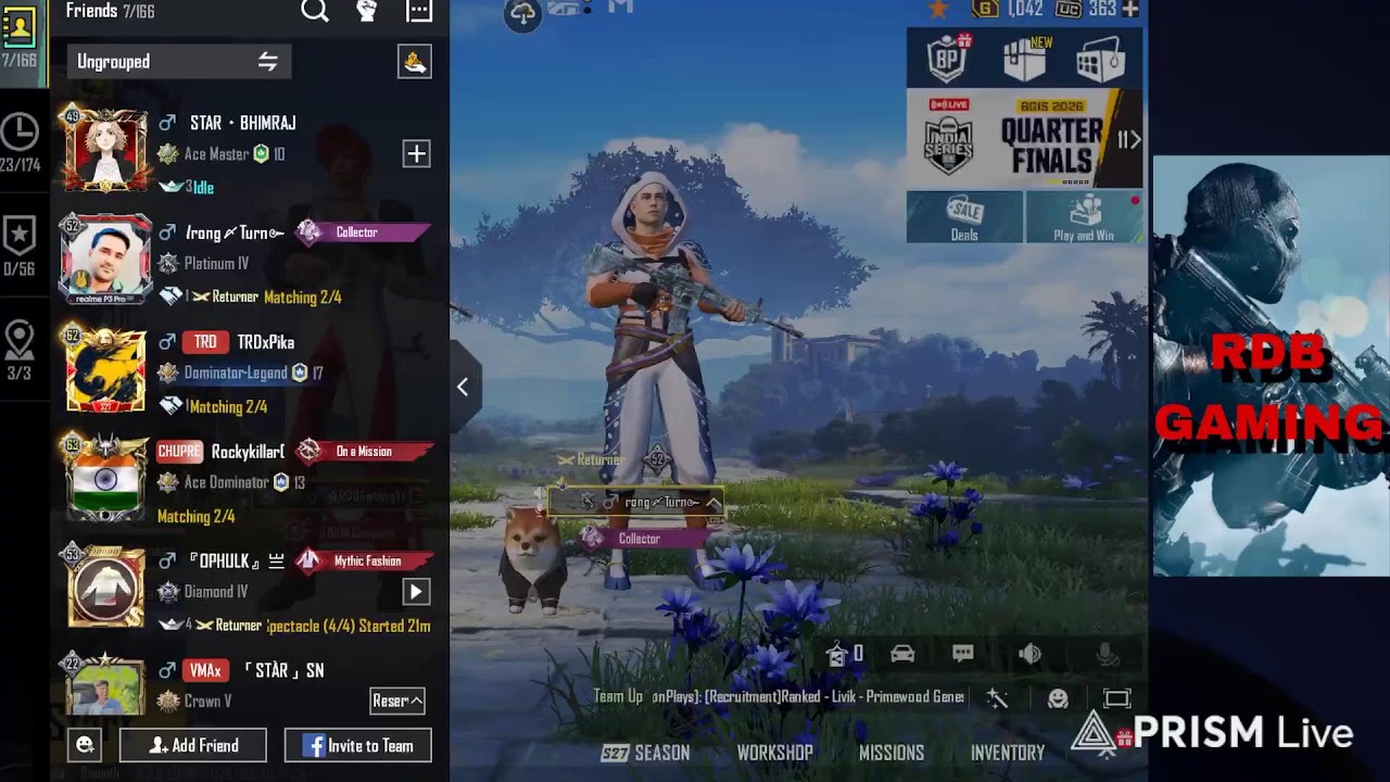 Live streaming of RDB GAMING