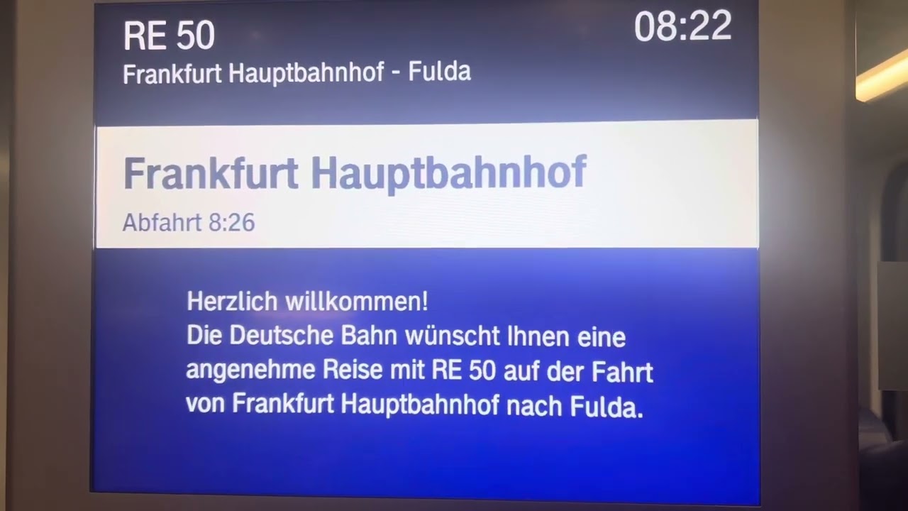 Die Ansagen bei der RE50 labert dummes Zeug! 😂