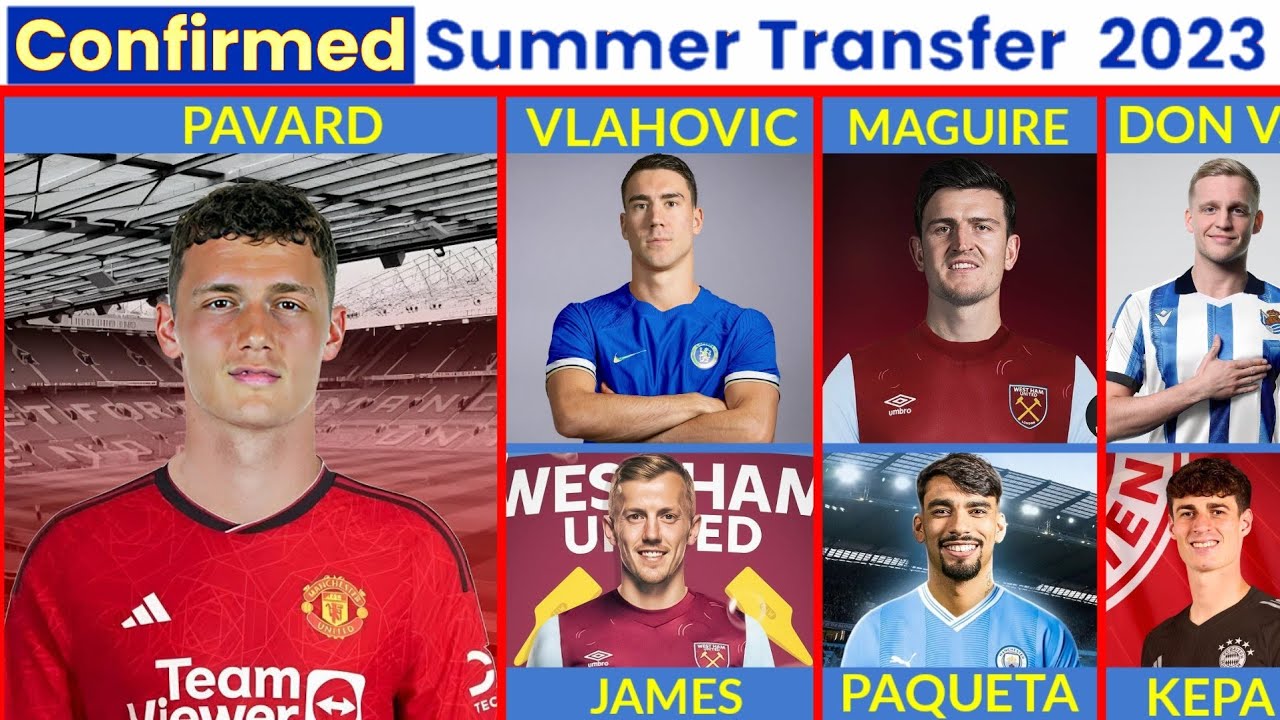 🚨 ALL CONFIRMED TRANSFER NEWS TODAY SUMMER 2023,PAVARD TO UNITED 🔥, PAQUETA TO CITY, MAGUIRE TO WEST