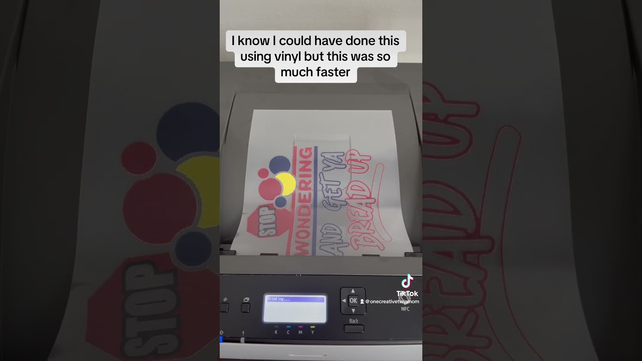 White Toner Printer! How to print full color images for T-Shirts.#printingtshirt  #dtf #dtftransfer