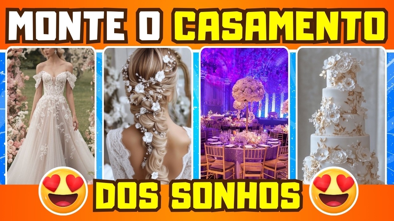 💑💍 Quiz MONTE SEU CASAMENTO DOS SONHOS | Jogo das Escolhas.