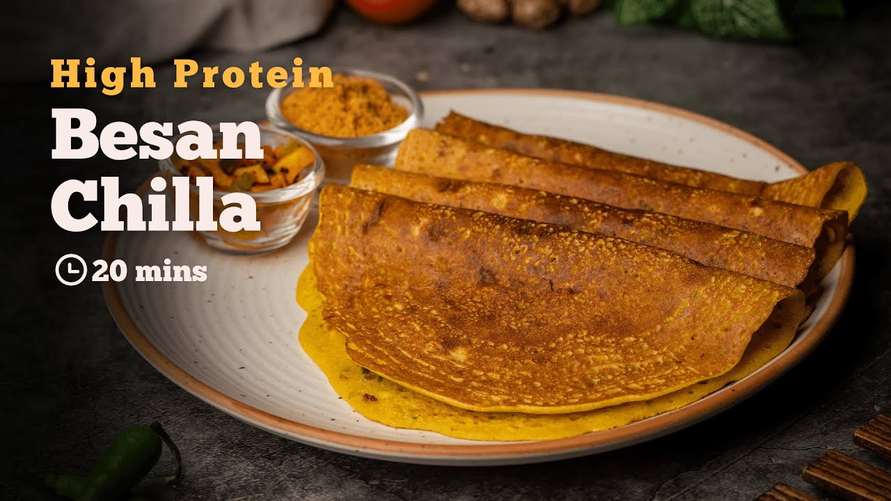 High Protein Breakfast in 20 minutes | Besan Chilla for Weight Loss | Besan Chilla Recipe | Cookd