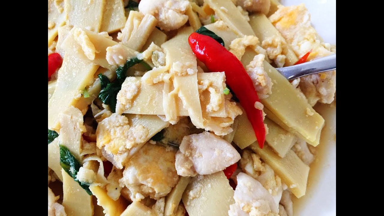 Chicken Recipes : Bamboo Shoot Stir-fry with Chicken Recipe