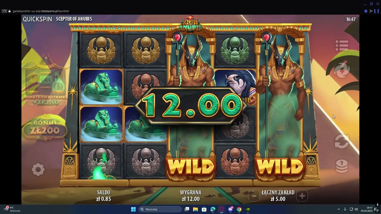Total Casino od zera do milionera dzień 11 Kręcimy Anubisem