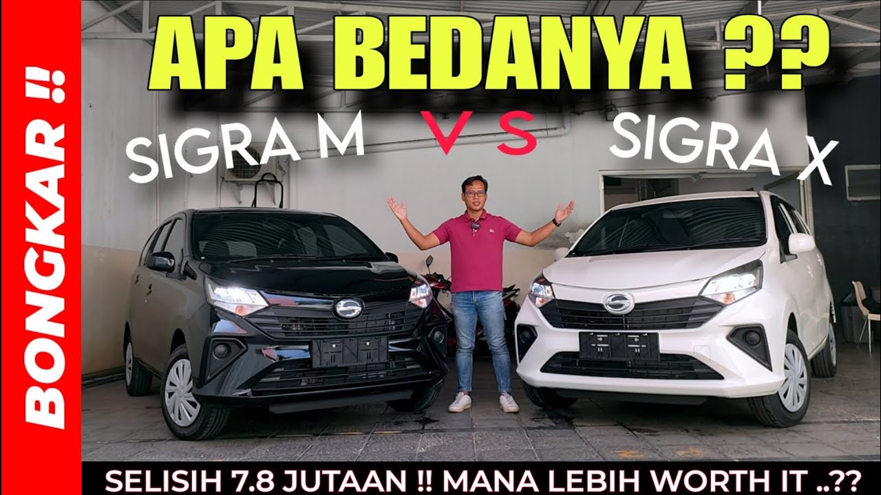 Bongkar !! PERBANDINGAN DAIHATSU NEW SIGRA TIPE M VS TIPE X 2024 || Review Exterior & Interior Baru